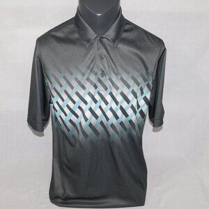 PING Gray White Blue PGA National Palm Beach resort & Spa Golf Polo Shirt Men M